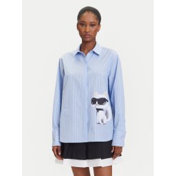 KARL LAGERFELD Риза A3W11029 Син Regular Fit