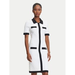 KARL LAGERFELD Плетена рокля A3W13036 Екрю Slim Fit