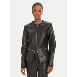 KARL LAGERFELD Яке от имитация на кожа A3W14050 Черен Slim Fit
