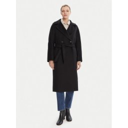Weekend Max Mara Вълнено палто Resina 2525016031 Черен Regular Fit