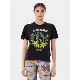 adidas Тишърт FARM Graphic JV8609 Черен Regular Fit