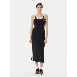 adidas Ежедневна рокля adicolor 3-Stripes JD4619 Черен Slim Fit