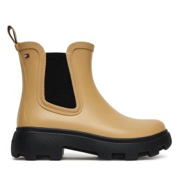 Гумени ботуши Tommy Hilfiger Rubber Flag Cleated FW0FW08637 Кафяв