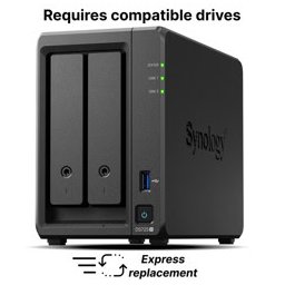 Мрежови диск (NAS) Synology DS725+, двуядрен AMD Ryzen R1600 2.6/3.1GHz, без твърд диск, 1x 2.5GbE RJ-45, 1x 1GbE RJ-45, 1x USB 3.2 Gen 1