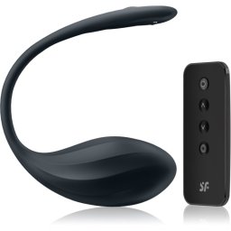Satisfyer Ribbed Petal Connect App вибриращо яйце Black 23 см