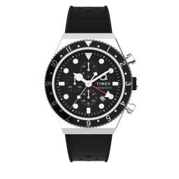 Часовник Timex Q Timex Three Time Zone Chronograph TW2V70000 Черен