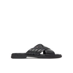 Tommy Hilfiger Чехли Premium Hilfiger Cc Lth Sandal FM0FM05504 Черен