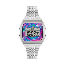 Часовник adidas Digital Two AOST24557 Сребрист