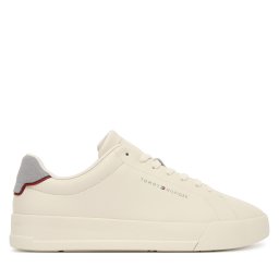 Сникърси Tommy Hilfiger Th Court Detail Ess FM0FM05367 Екрю
