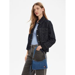 Дамска чанта Tommy Jeans Tjw Cool Denim Shoulder Bag AW0AW17877 Син