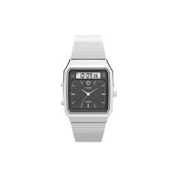 Timex Часовник Q Timex® 1982 Ana-Digi Reissue Chronograph TW2Y05900 Сребрист