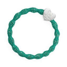 By Eloise London Metallic Silver Heart Biscay Green гривна / ластик за коса