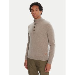 Barbour Пуловер Patch Half Zip MKN0585ST51 Бежов Regular Fit