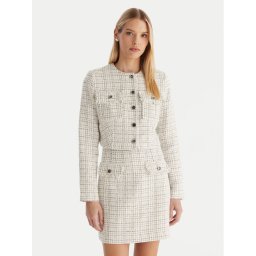 Guess Преходно яке W5YN44 WHDB2 Бял Regular Fit