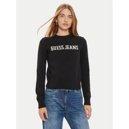 Guess Jeans Пуловер W4BR10 Z3HM1 Черен Regular Fit