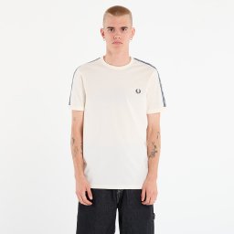 Тениска FRED PERRY Contrast Tape Ringer T-Shirt UNISEX Ecru/ Navy XL