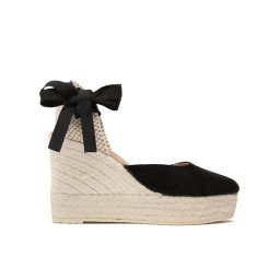 Manebi Еспадрили Wedge Espadrilles K 1.0 WV Черен