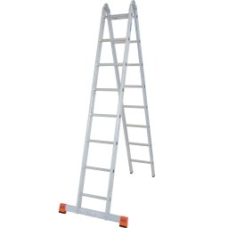 Двойна алуминиева стълба с панта KRAUSE TRIMATIC 2x8