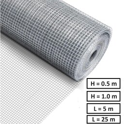 Електрозаварена мрежа HOBBY FENCE, 6.3 x 6.3 мм., ø 0.55 мм., поцинкована