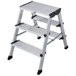 Двустранна алуминиева стълба с широки стъпала KRAUSE TREPPO 2x3