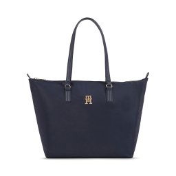Дамска чанта Tommy Hilfiger Poppy Th Tote AW0AW15639 Тъмносин