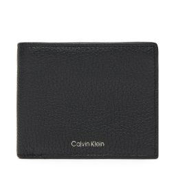 Голям мъжки портфейл Calvin Klein Ck Leather Billfold W Zip Coin LV04D1028G Черен