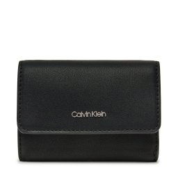 Дамски портфейл Calvin Klein Ck Must Small Trifold W/Zip LV04F1030G Черен
