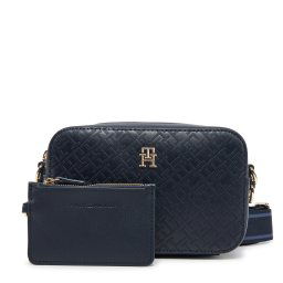 Дамска чанта Tommy Hilfiger Th Distinct Camera Bag Mono AW0AW17221 Тъмносин