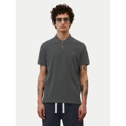 Marc O'Polo Тениска с яка и копчета B21 2266 53000 Сив Regular Fit