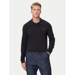 Marc O'Polo Denim Тениска с яка и копчета 5000007204 Черен Regular Fit