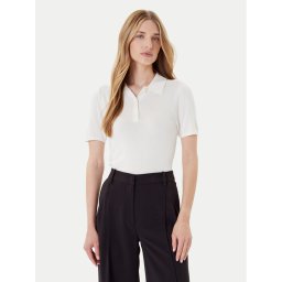 Calvin Klein Пуловер LV044C341G Бял Regular Fit