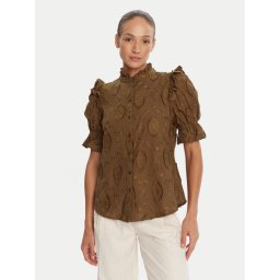 Bruuns Bazaar Блуза Canterbury Caro BBW4507 Кафяв Regular Fit