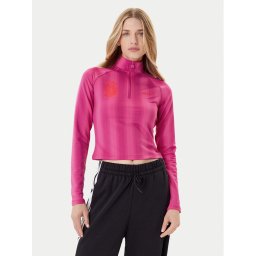 adidas Суитшърт Half-Zip Graphic Football JW3638 Розов Regular Fit