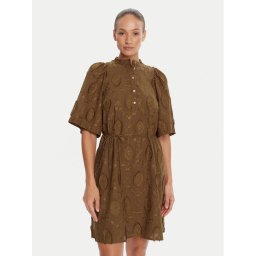 Bruuns Bazaar Рокля тип риза Canterbury Imilia BBW4504 Кафяв Straight Fit