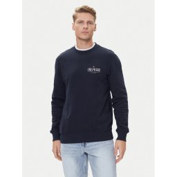 Tommy Hilfiger Суитшърт Stacked MW0MW39376 Тъмносин Regular Fit