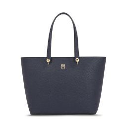 Дамска чанта Tommy Hilfiger Emblem Shopper AW0AW15178 Тъмносин