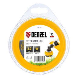 Корда за тример, звезда, 2,0 мм х 15 м, FLEX CORD// Denzel