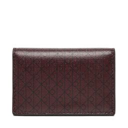 Малък дамски портфейл Calvin Klein Emblem Aop Accordion Cardcase LV04F1083G Бордо