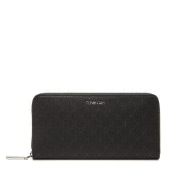 Голям дамски портфейл Calvin Klein Ck Must Aop Large Zip Around LV04F1073G Черен