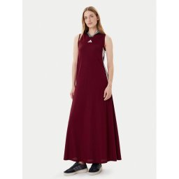 adidas Ежедневна рокля Tiro Cut 3-Stripes Soft Mesh JX5160 Червен Regular Fit