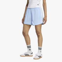 Къси панталони adidas Originals Satin Shorts Ruffle 3-Stripes Clear Sky/ Grey Three L