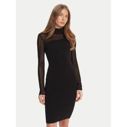 HUGO Плетена рокля Siclaminy 50542664 Черен Slim Fit