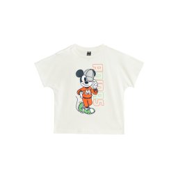 adidas Тишърт Disney Mickey Mouse JL9169 Бял Loose Fit