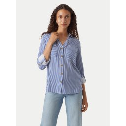 Vero Moda Риза Bumpy 10275283 Син Regular Fit
