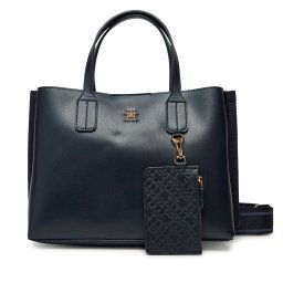 Дамска чанта Tommy Hilfiger Th Distinct Mini Tote AW0AW17192 Тъмносин