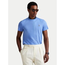 Polo Ralph Lauren Тишърт 710740727101 Син Custom Slim Fit