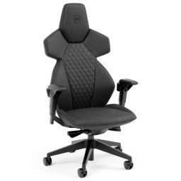 Геймърски стол noblechairs DAWN - Fabric Granite, до 110kg, текстил, газов амортисьор, коригиране височина, лумбална опора, пластмасова база, черен