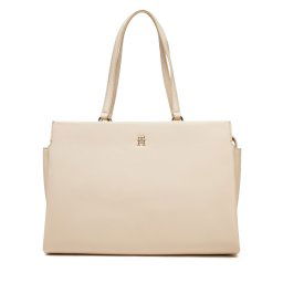 Дамска чанта Tommy Hilfiger Th Legacy Tote AW0AW17197 Екрю
