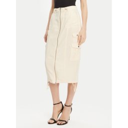 Guess Миди пола W5GD1H WG8N0 Бежов Regular Fit
