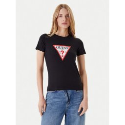 Guess Jeans Тишърт W4YI04 J1314 Черен Slim Fit